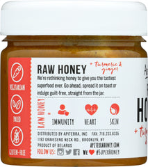 APITERRA: Turmeric & Ginger Raw Honey, 8 oz