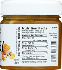 APITERRA: Turmeric & Ginger Raw Honey, 8 oz