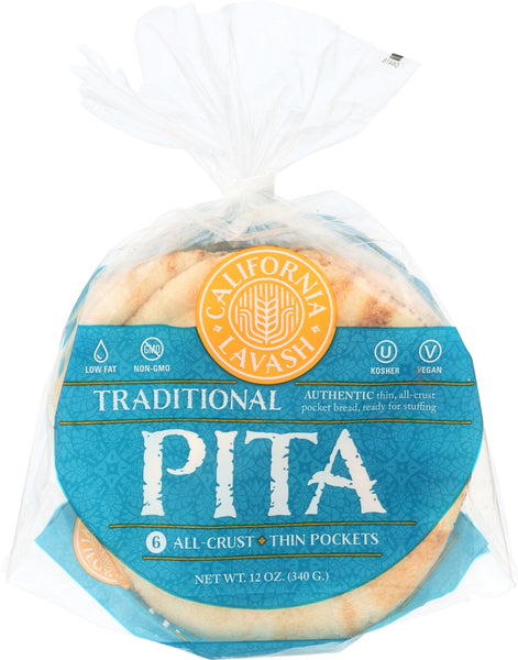 CALIFORNIA LAVASH: Traditional Pita, 12 oz