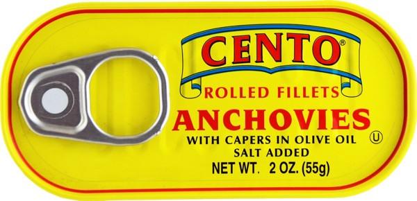 CENTO: Rolled Fillets of Anchovies, 2 oz