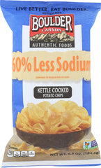 BOULDER CANYON: 60% Reduced Sodium Kettle Cooked Potato Chips, 6.5 oz