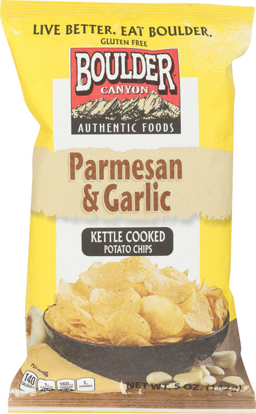 BOULDER CANYON: Kettle Cooked Potato Chips Parmesan and Garlic, 5 oz