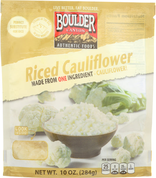 BOULDER CANYON: Riced Cauliflower, 10 oz