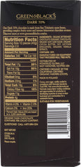 GREEN & BLACK'S: Organic Dark Chocolate 70%, 3.5 oz