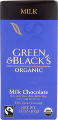 GREEN & BLACK'S: Organic Milk Chocolate, 3.5 oz