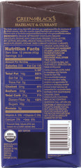 GREEN & BLACK'S: Organic Hazelnut & Currant Dark Chocolate, 3.5 oz