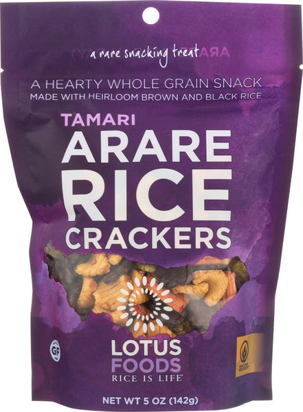 LOTUS FOODS: Tamari Arare Rice Crackers, 5 oz