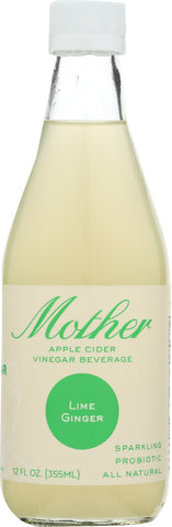 MOTHER BEVERAGE: Beverage Cider Vinegar Lime Ginger, 12 fo
