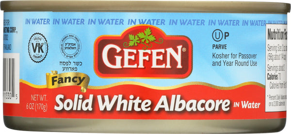 GEFEN: Gefen Solid White Albacore in Water, 6 oz