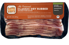 GARRETT VALLEY: Classic Dry Rubbed Sliced Bacon, 8 oz