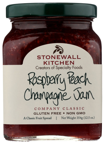 STONEWALL KITCHEN: Raspberry Peach Champagne Jam, 12.50 oz