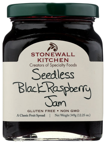 STONEWALL KITCHEN: Seedless Black Raspberry Jam, 12.25 oz