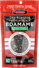 SEA POINT FARMS: Edamame Black Sea Salt Dry Roasted, 3.5 oz