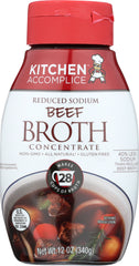 KITCHEN ACCOMPLICE: Beef Broth Concentrate Liquid, 12 oz