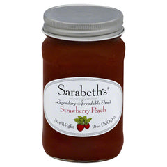 SARABETHS: Fruit Spread Strawberry Peach, 18 oz