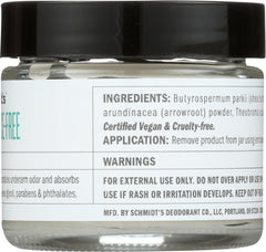 SCHMIDTS: Deodorant Fragrance Free, 2 oz