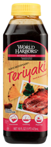 WORLD HARBORS: Sauce Maui Mountain Teriyaki, 16 oz