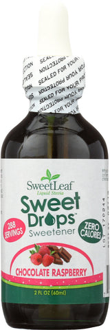 SWEETLEAF: Liquid Stevia Sweet Drops Sweetener Chocolate Raspberry, 2 oz