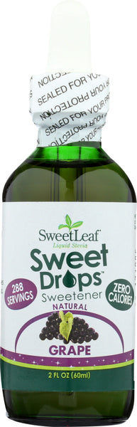 SWEETLEAF: Liquid Stevia Sweet Drops Sweetener Grape, 2 oz