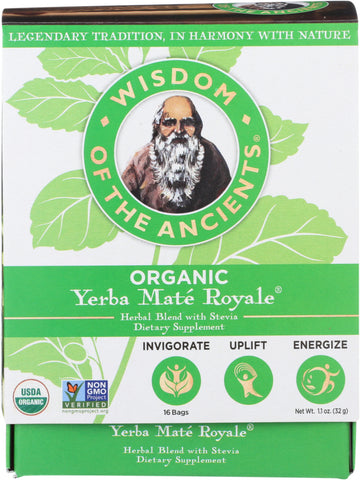 WISDOM OF THE ANCIENTS: Organic Yerba Mate Royale Tea, 1.1 oz