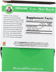 WISDOM OF THE ANCIENTS: Organic Yerba Mate Royale Tea, 1.1 oz