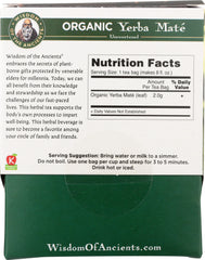 WISDOM OF THE ANCIENTS: Organic Yerba Mate Tea Bags, 1.1 oz