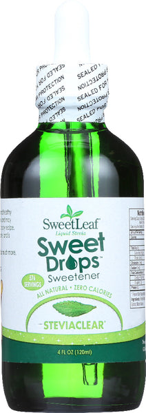 SWEETLEAF STEVIA: Liquid Stevia Sweet Drops Stevia Clear, 4 oz