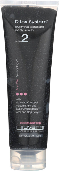 GIOVANNI: D:tox System Purifying Exfoliant Body Scrub Step 2, 6 oz