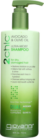 GIOVANNI COSMETICS: 2Chic Avocado & Olive Oil Ultra-Moist Shampoo, 24 oz