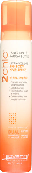 GIOVANNI COSMETICS: Tangerine & Papaya Butter Ultra Volume Big Body Hair Spray, 5 oz