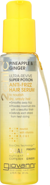 GIOVANNI COSMETICS: Anti Frizz Hair Serum, 2.7oz