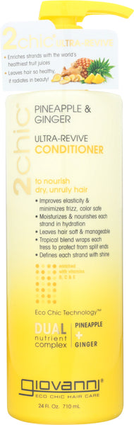 GIOVANNI COSMETICS: Pineapple + Ginger Ultra-Revive Conditioner, 24oz