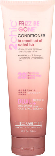 GIOVANNI COSMETICS: 2Chic Frizz Be Gone Conditioner Shea Butter & Sweet Almond Oil, 8.5 oz