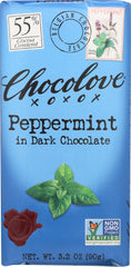 CHOCOLOVE: Peppermint In Dark Chocolate Bar, 3.2 oz