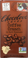 CHOCOLOVE: Dark Chocolate Bar Coffee Crunch, 3.2 oz