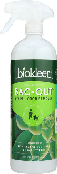 BIO KLEEN: Bac Out Stain And Odor Eliminator With Foaming Sprayer, 32 oz