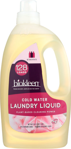 BIO KLEEN: Cold Water Formula Laundry Liquid, 64 oz