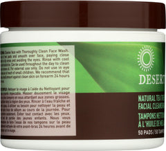 DESERT ESSENCE: Natural Tea Tree Oil Facial Cleansing Pads Original, 50 pc