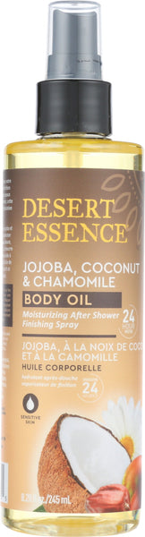 DESERT ESSENCE: Jojoba, Coconut, and Chamomile Body Oil, 8.28 oz