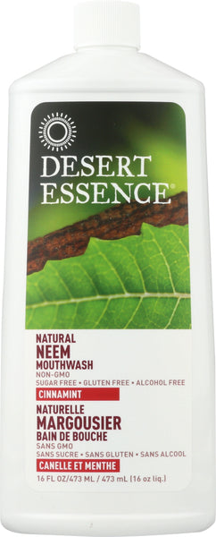 DESERT ESSENCE: Neem Mouthwash Cinnamint, 16 fo