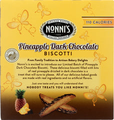 NONNIS: Pineapple Dark Chocolate Biscotti, 6.88 oz