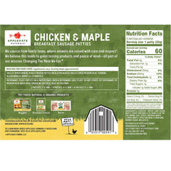 APPLEGATE: Chicken & Maple Breakfast Sausage Patties, 7 oz