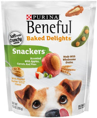 Purina Beneful Baked Delights Snackers with Apples, Carrots, Peas & Peanut Butter Dog Treats