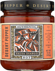 DESERT PEPPER: Diablo Hot Salsa, 16 oz