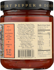 DESERT PEPPER: Diablo Hot Salsa, 16 oz