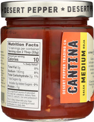 DESERT PEPPER: Salsa Cantina Medium Red, 16 oz