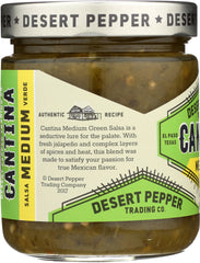 DESERT PEPPER: Salsa Cantina Medium Green, 16 oz