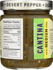 DESERT PEPPER: Salsa Cantina Medium Green, 16 oz