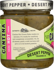 DESERT PEPPER: Salsa Cantina Hot Green, 16 oz