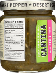 DESERT PEPPER: Salsa Cantina Hot Green, 16 oz